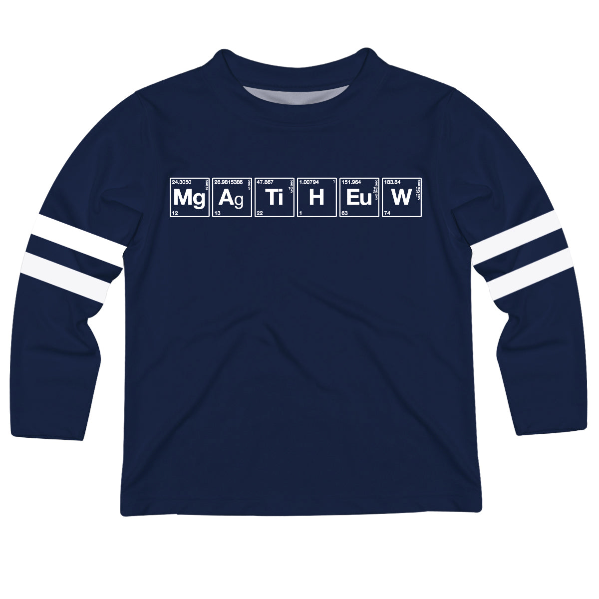 Elements Name Navy Long Sleeve Tee Shirt
