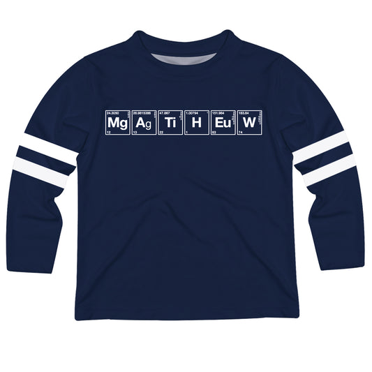 Elements Name Navy Long Sleeve Tee Shirt