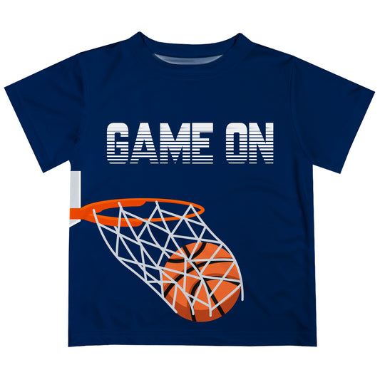 Game On Monogram Navy Short Sleeve Tee Shirt