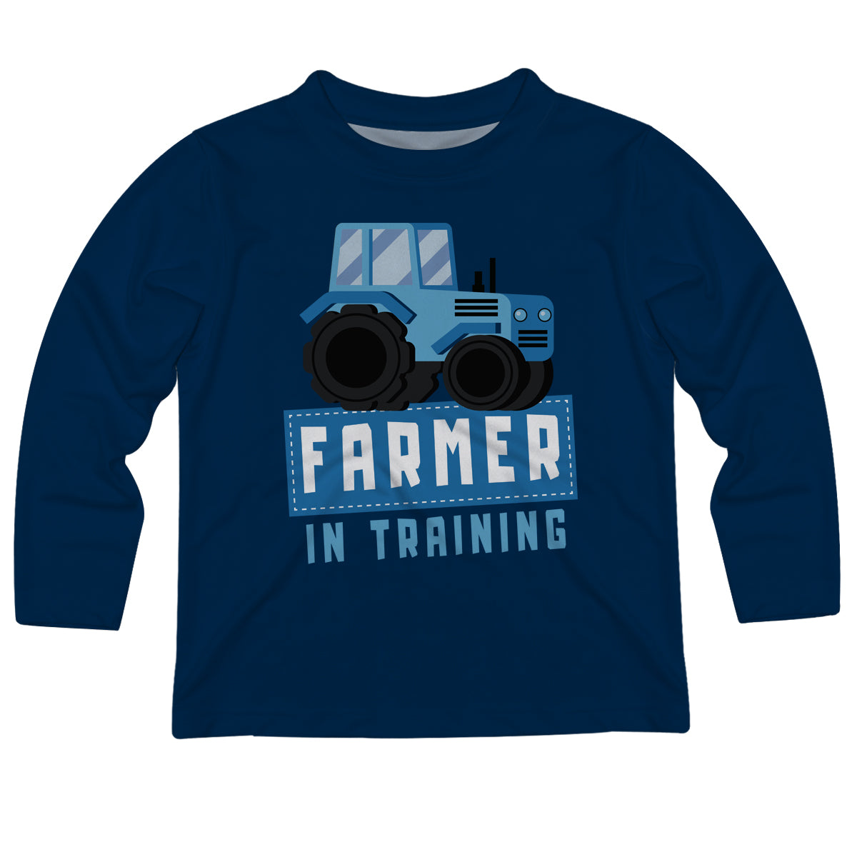 Farmer In Training Navy Long Sleeve Tee Shirt