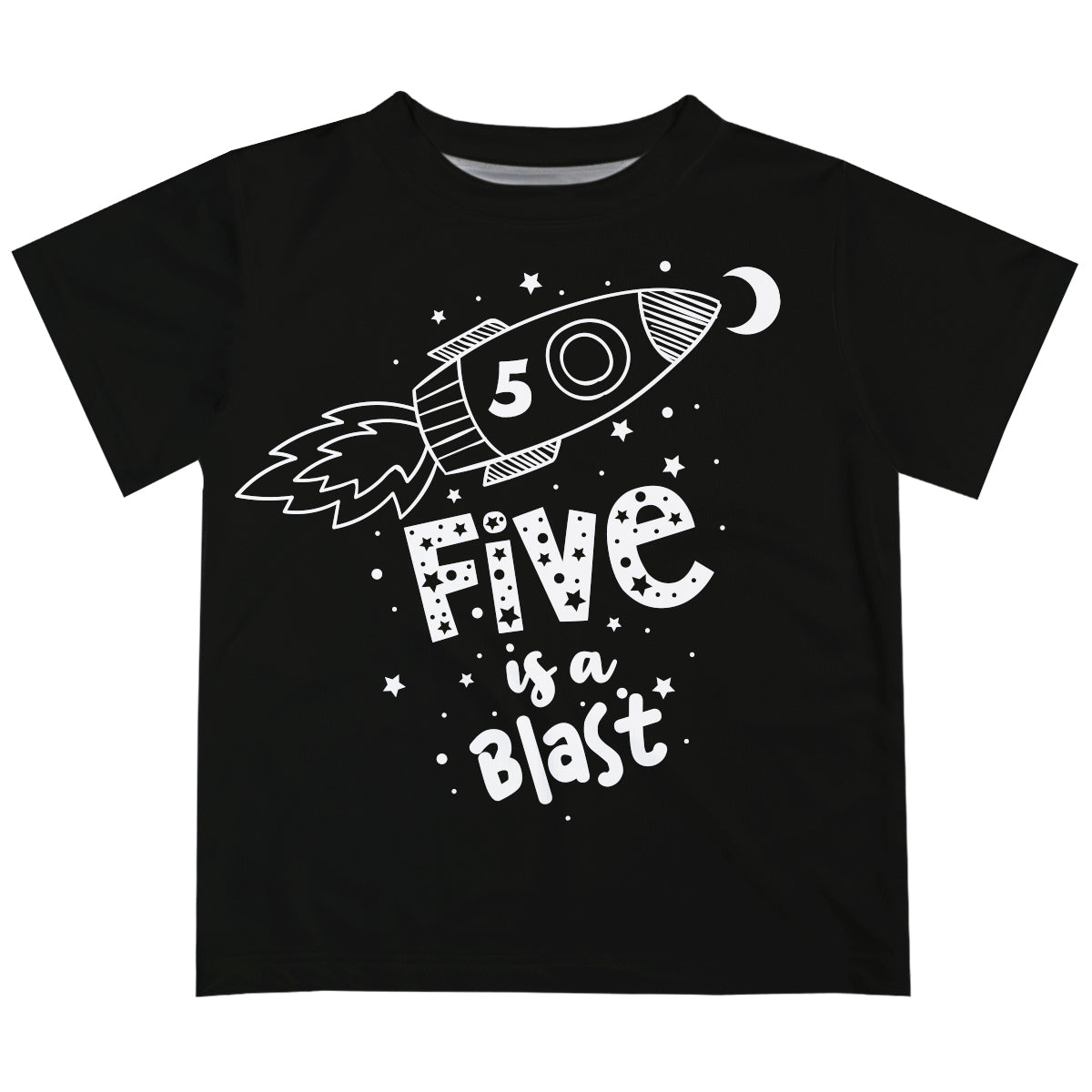 Rocket Your Age Is A Blast Black Short Sleeve Tee Shirt - Wimziy&Co.