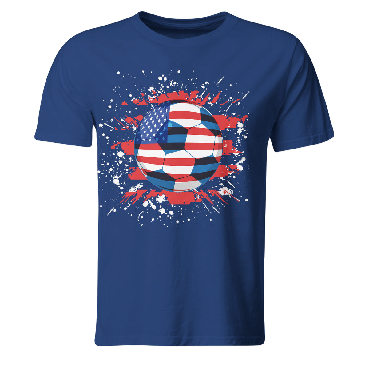 Soccer Ball Navy Short Sleeve Tee Shirt