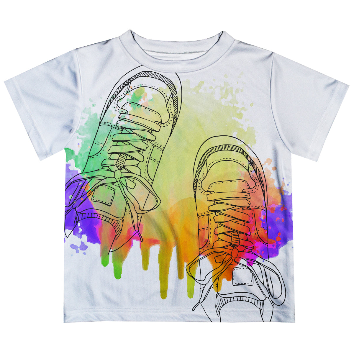 Shoes White Short Sleeve Tee Short