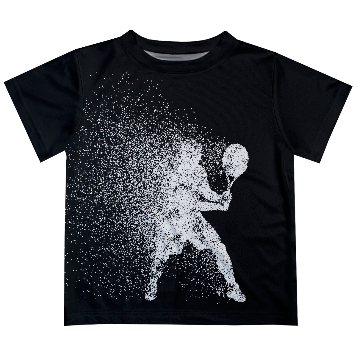 Tennis Player Personalized Name Black Short Sleeve Tee Shirt