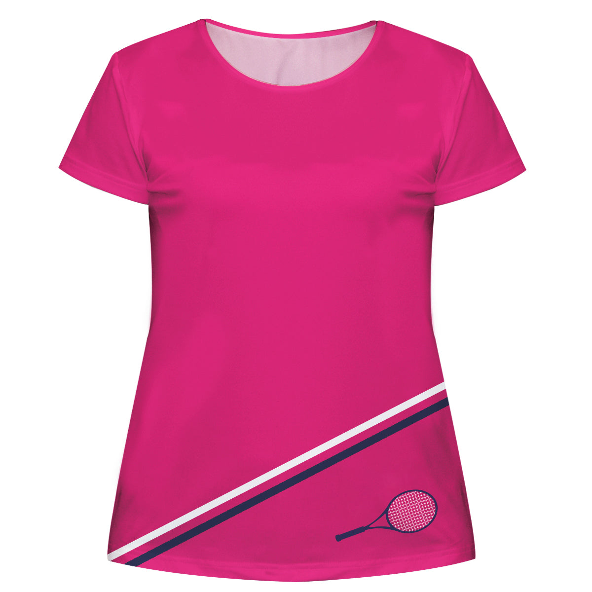 Tennis Name Hot Pink Short Sleeve Tee Shirt - Wimziy&Co.