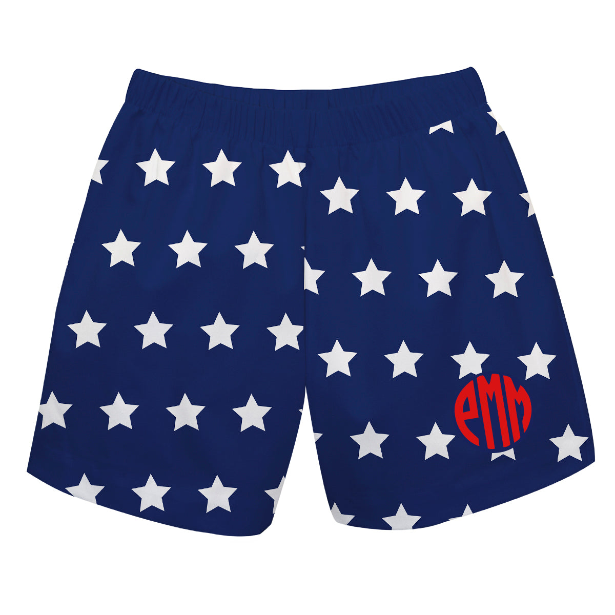 Stars Print Monogram Navy Pull On Short