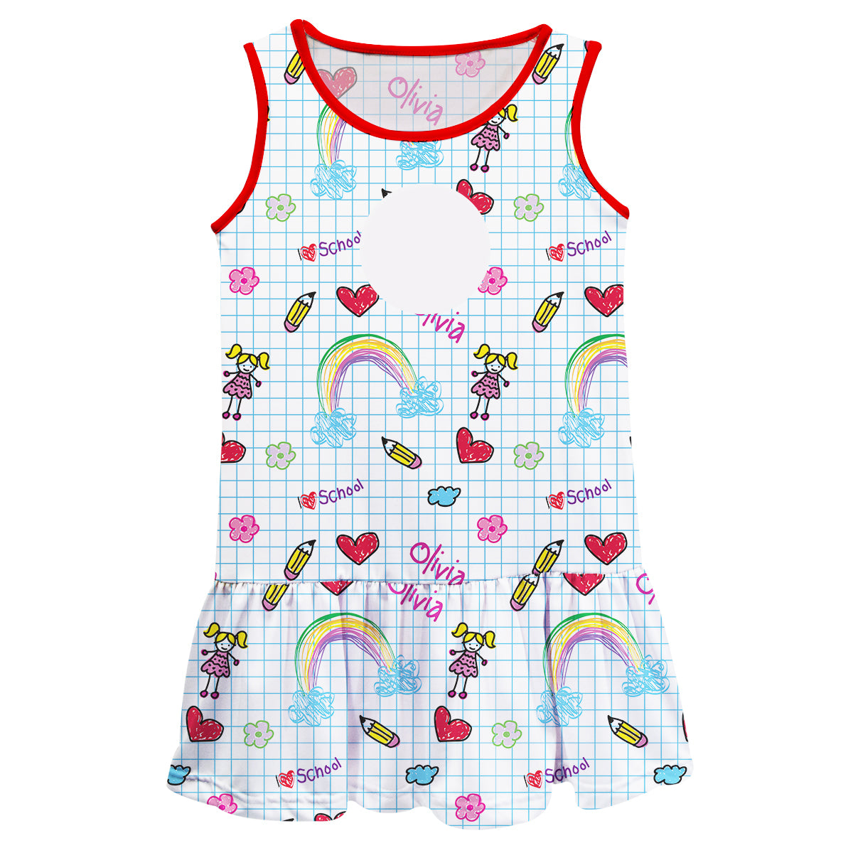 Monogram Note Book White and Red Lily Dress - Wimziy&Co.