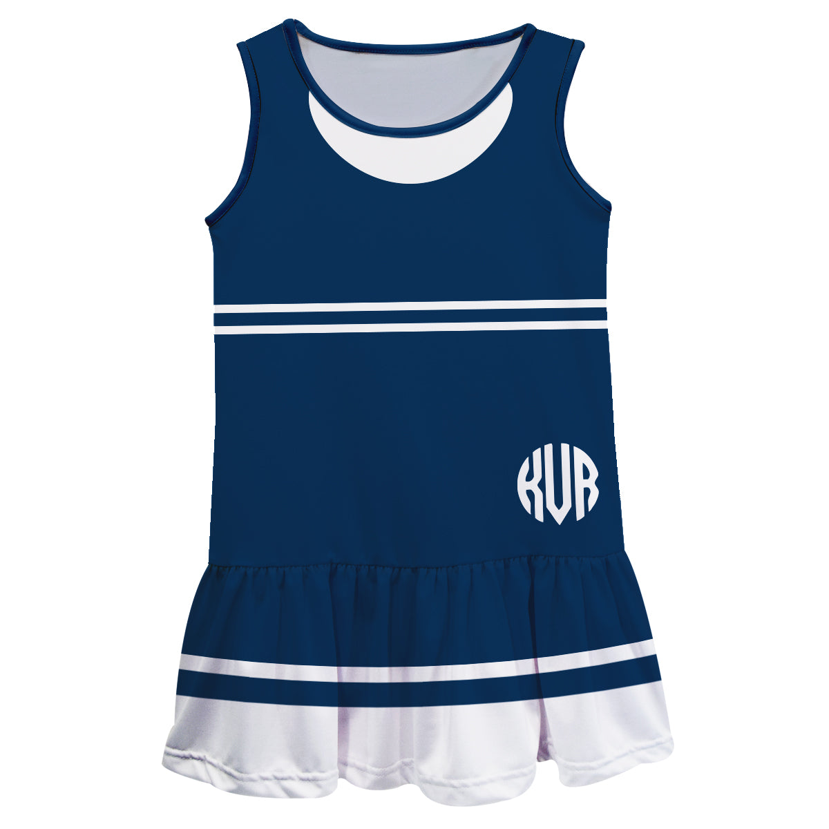 Monogram Navy And White Lily Dress - Wimziy&Co.