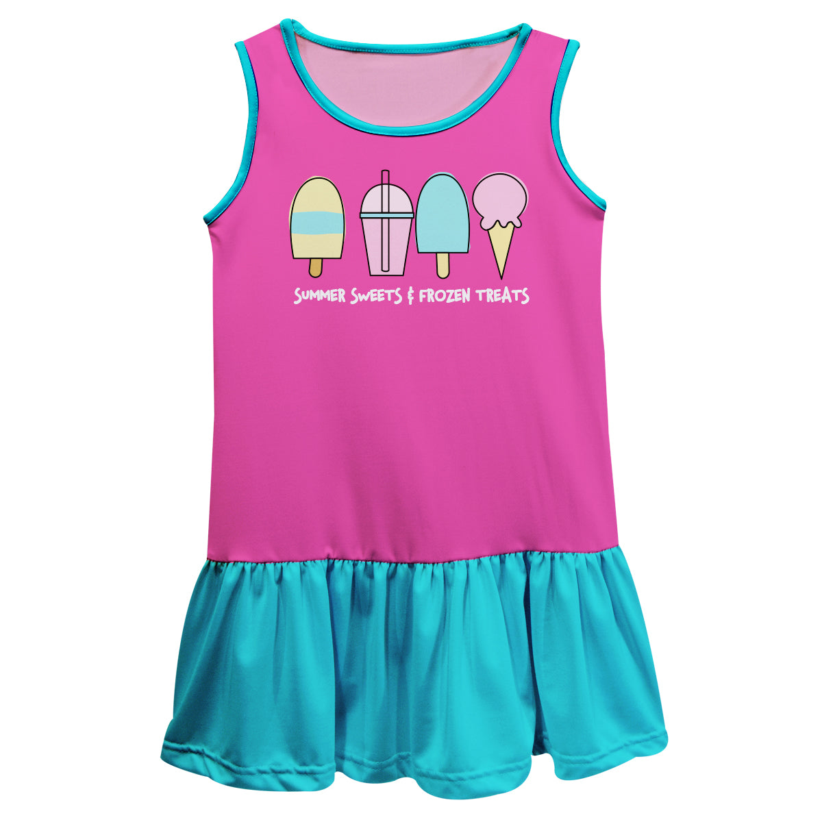 Summer Sweets Pink and Turquoise Lily Dress