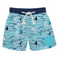 Boats Personalized Monogram Aqua and Navy Swimtrunk - Wimziy&Co.