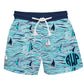 Boats Personalized Monogram Aqua and Navy Swimtrunk