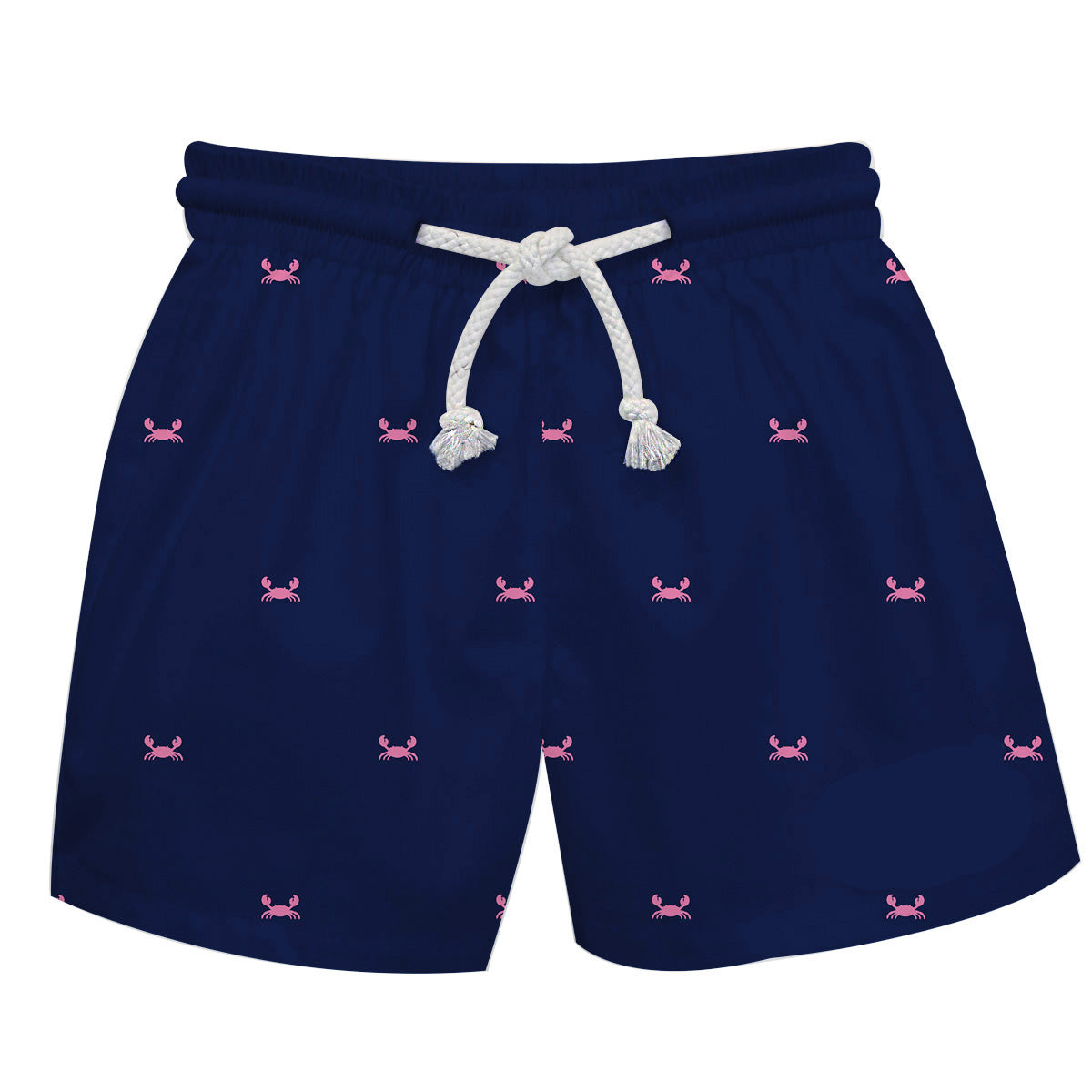 Crabs Print Monogram Navy Swimtrunk - Wimziy&Co.