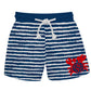 Crab Monogram Navy and White Stripes Swimtrunk - Wimziy&Co.
