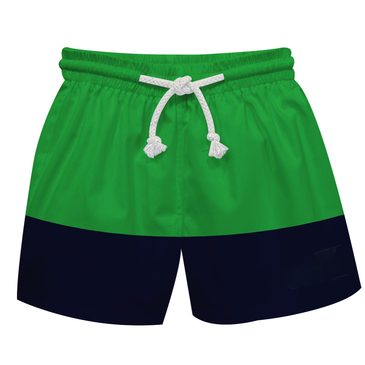 Monogram Green and Navy Stripe Swimtrunk - Wimziy&Co.