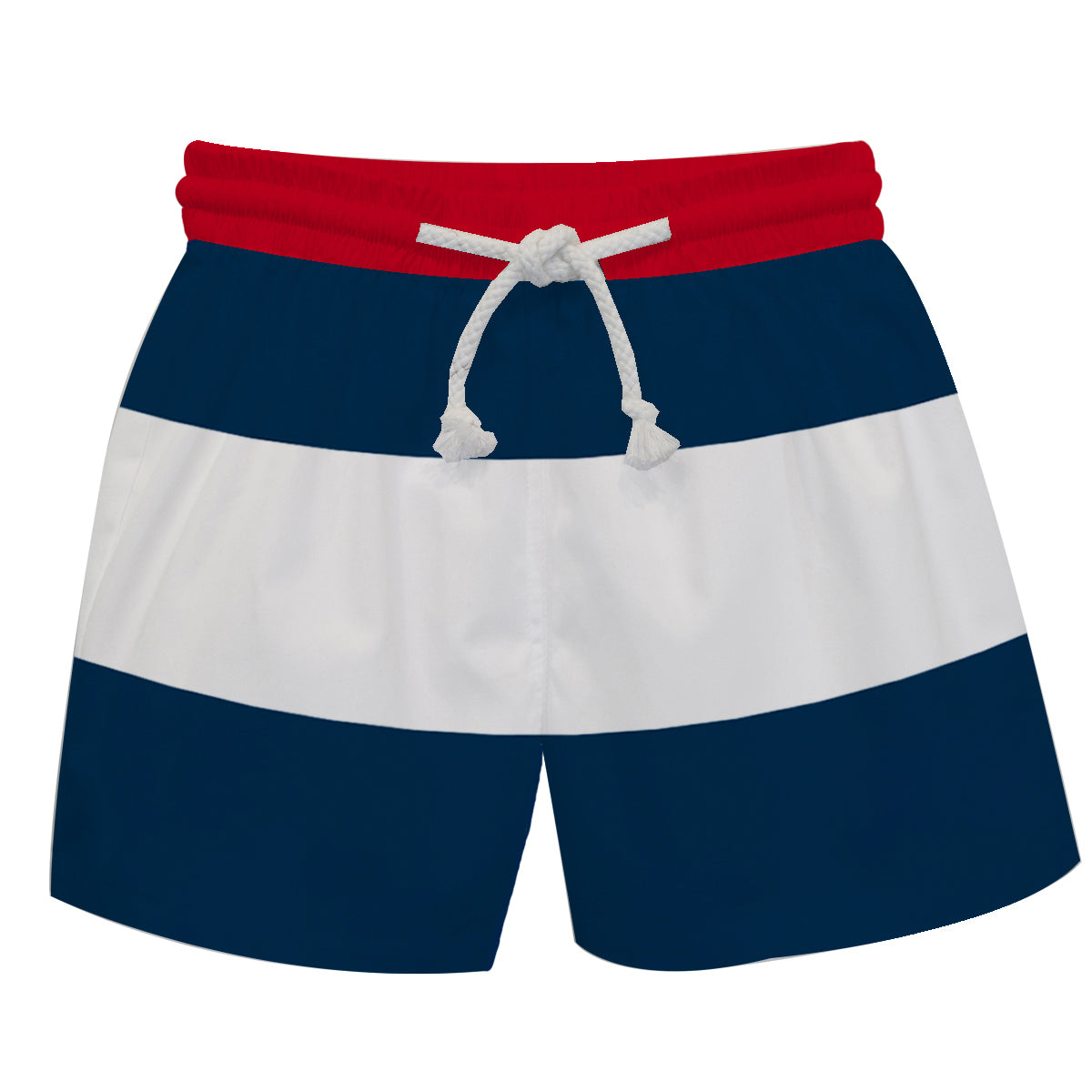 Monogram Navy and White Stripes Swimtrunk - Wimziy&Co.