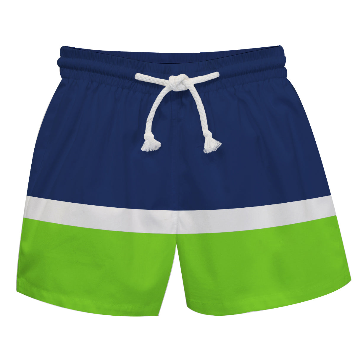 Name Navy And Green Stripe Swimtrunk - Wimziy&Co.