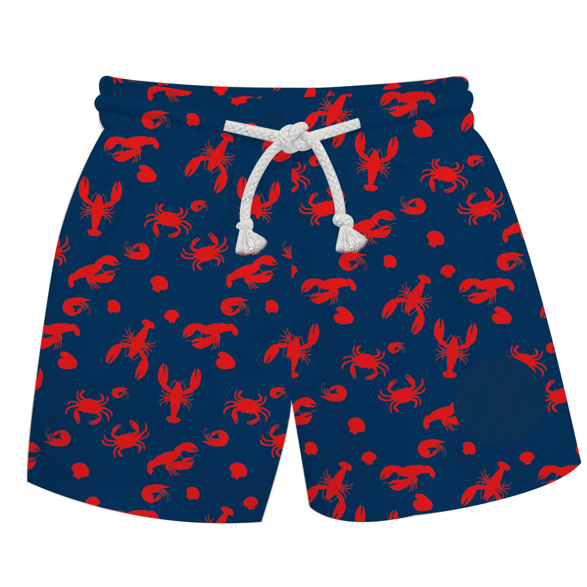 Lobster Print Personalized Monogram Navy Swimtrunk - Wimziy&Co.