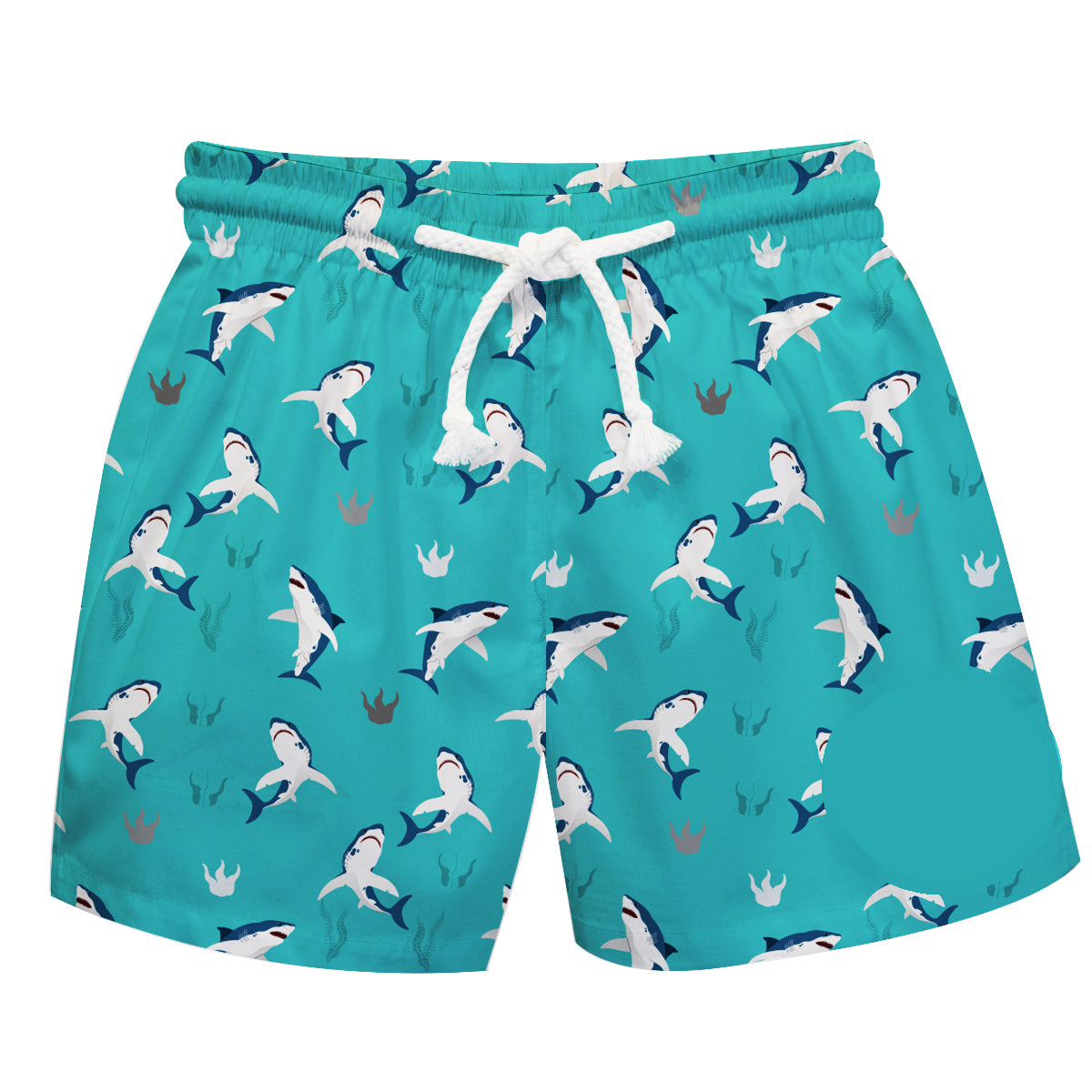 Shark Monogram Aqua Swimtrunk - Wimziy&Co.
