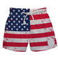 American Flag Monogran White Swimtrunk - Wimziy&Co.