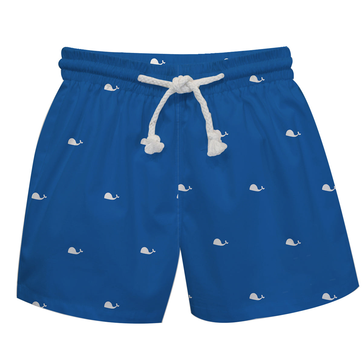 Whales Print Monogram Royal Swimtrunk - Wimziy&Co.