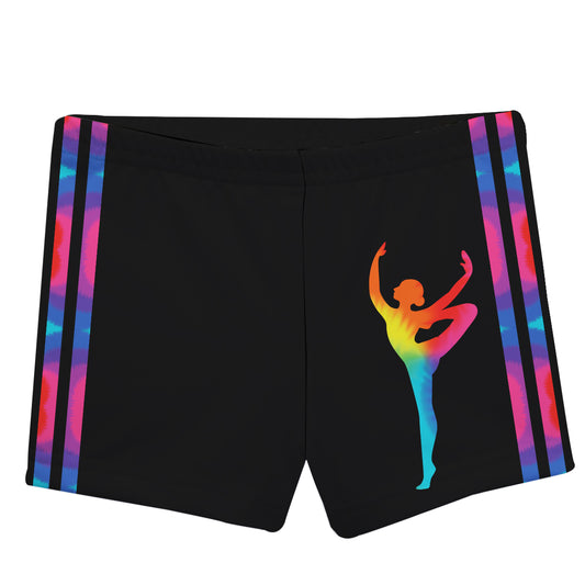 Gymnast Silhouette Black Shorties