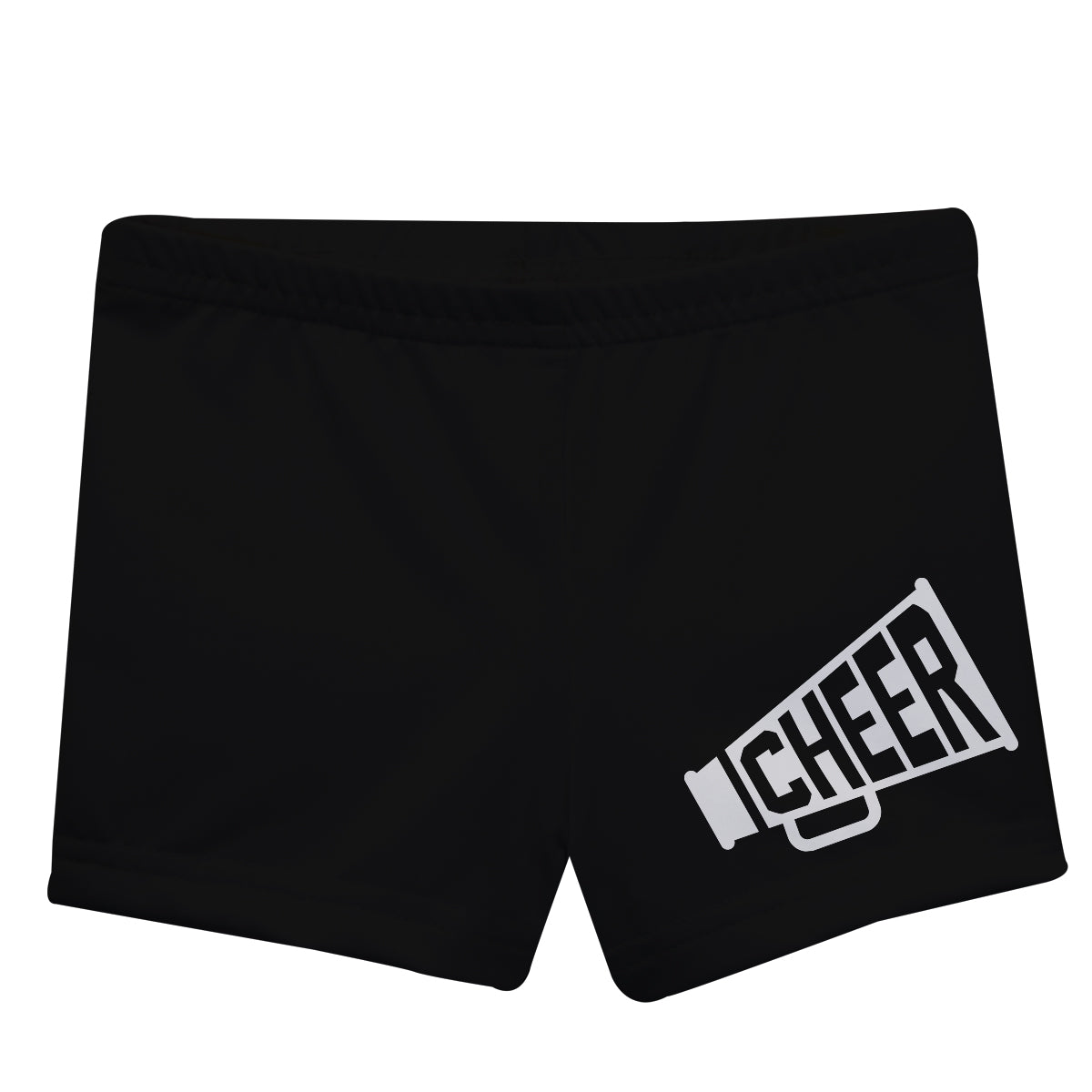 Megaphone Cheer Black and White Shorties