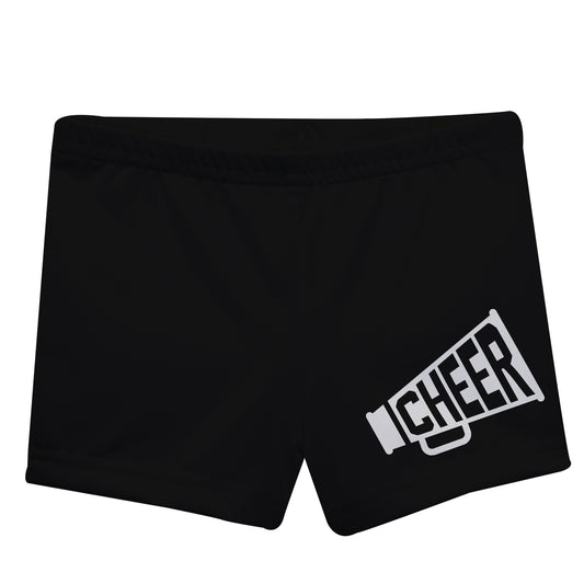 Megaphone Cheer Black and White Shorties
