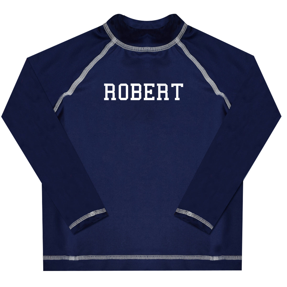 Name Navy Long Sleeve Rash Guard