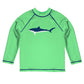 Shark Green Long Sleeve Rash Guard