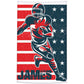 Football Player Name Red and Dark Navy Towel 51 x 32 - Wimziy&Co.