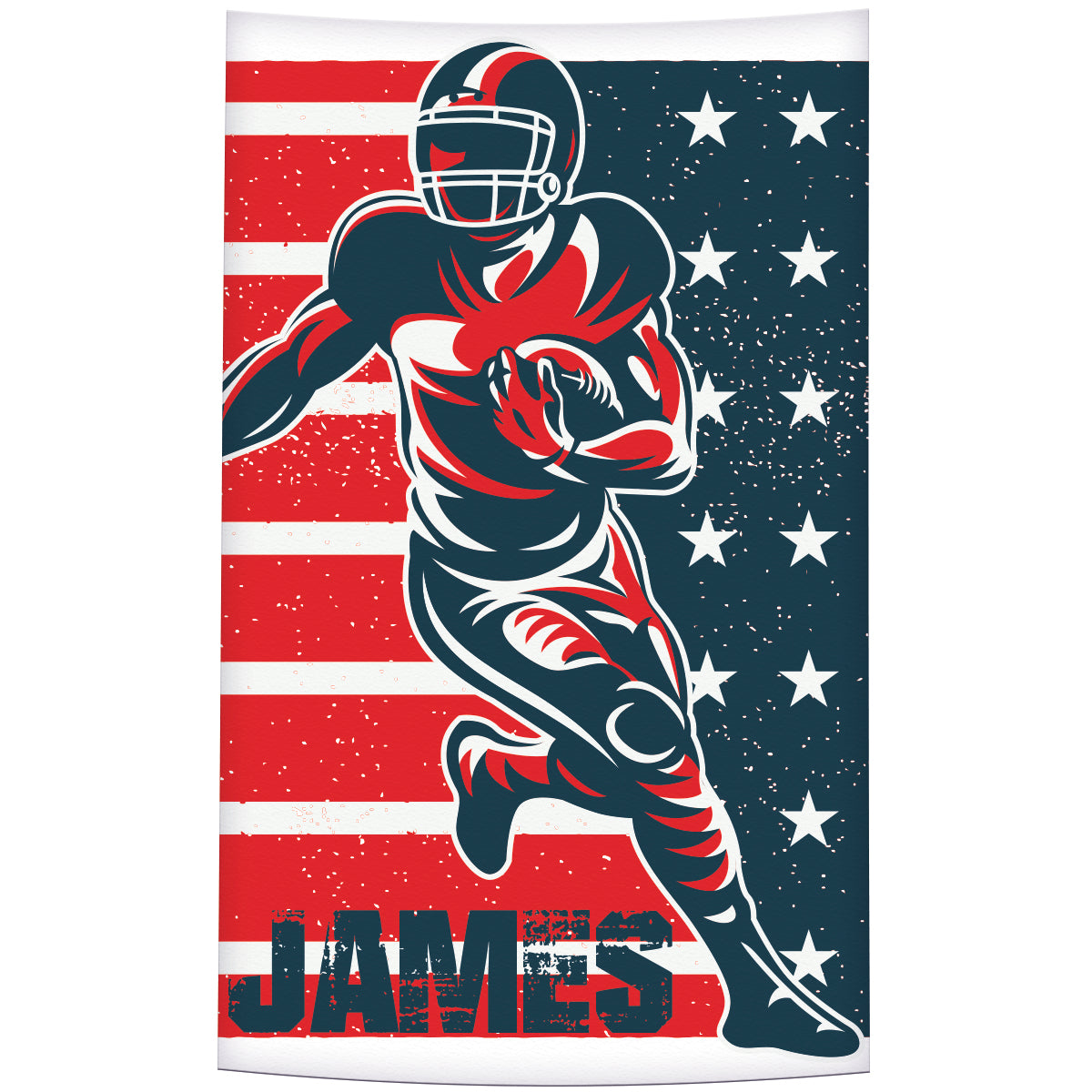 Football Player Name Red and Dark Navy Towel 51 x 32 - Wimziy&Co.