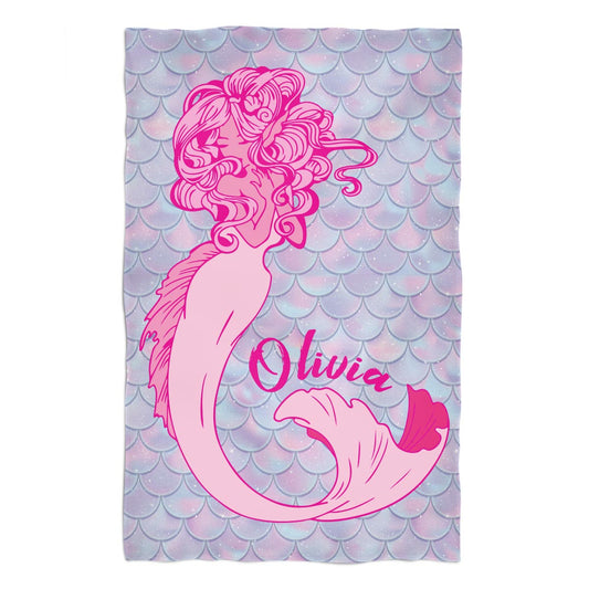 Mermamid Name Purple Towel 51 X 32