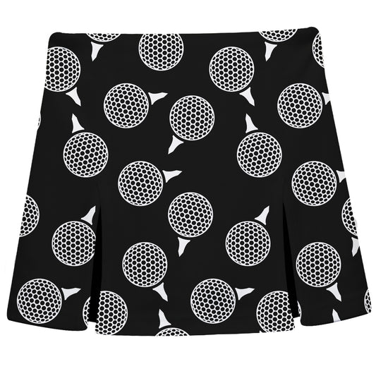 Golf Balls Print Black Skort - Wimziy&Co.