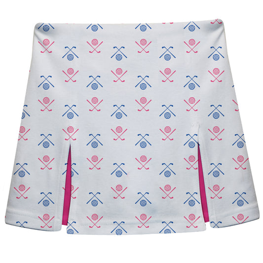 Golf Print White Skort - Wimziy&Co.