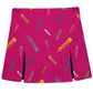Pencils Print Monogram Hot Pink Skort - Wimziy&Co.