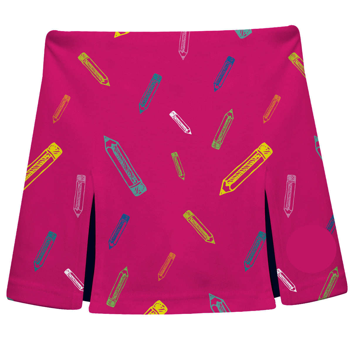 Pencils Print Monogram Hot Pink Skort - Wimziy&Co.