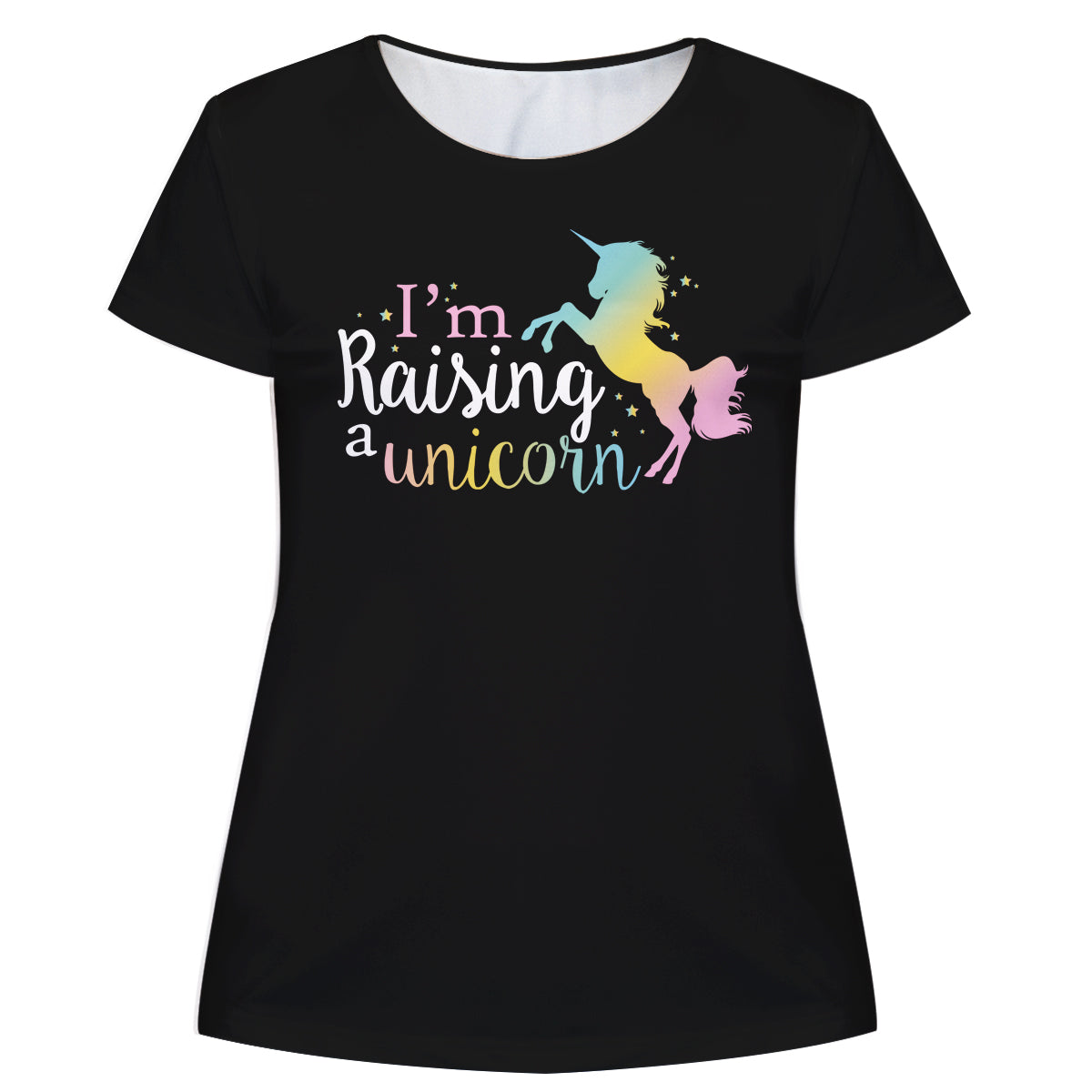 I Am Raising a Unicorn Black Short Sleeve Tee Shirt