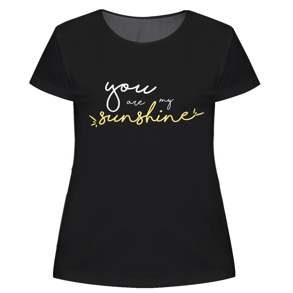 Your Are My Sunshine Black Short Sleeve Tee Shirt