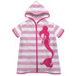 Mermaid Personalized Name Pink and White Stripes Cover Up - Wimziy&Co.