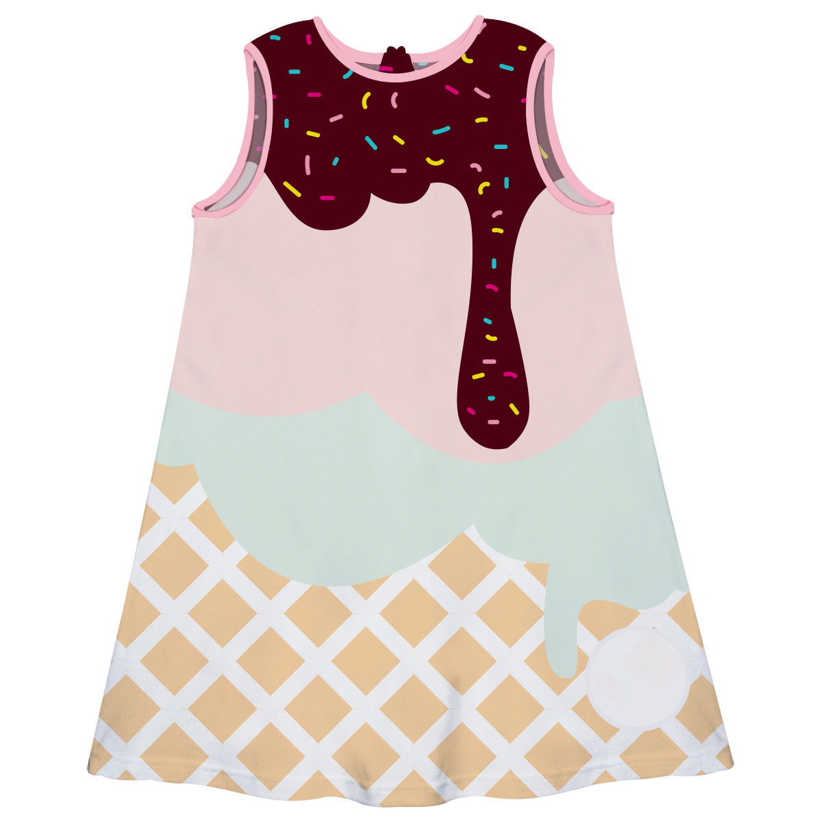 Ice Cream Monogram A Line Dress - Wimziy&Co.