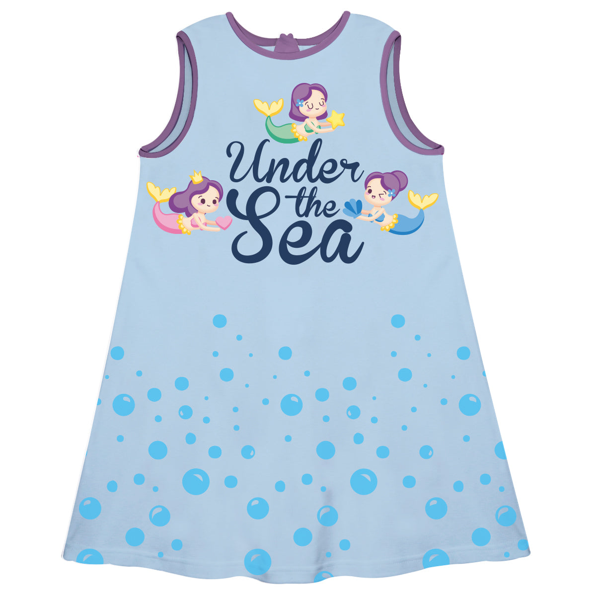 Under The Sea Light Blue A Line Dress