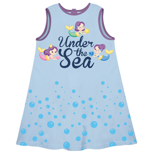 Under The Sea Light Blue A Line Dress