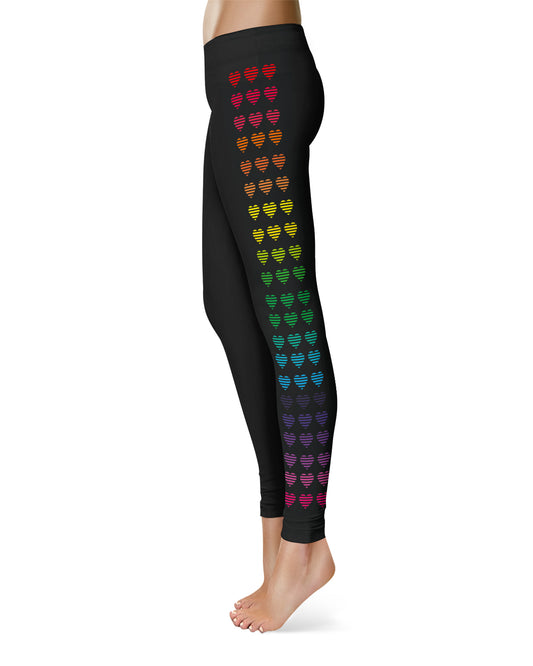 Hearts Black Leggings