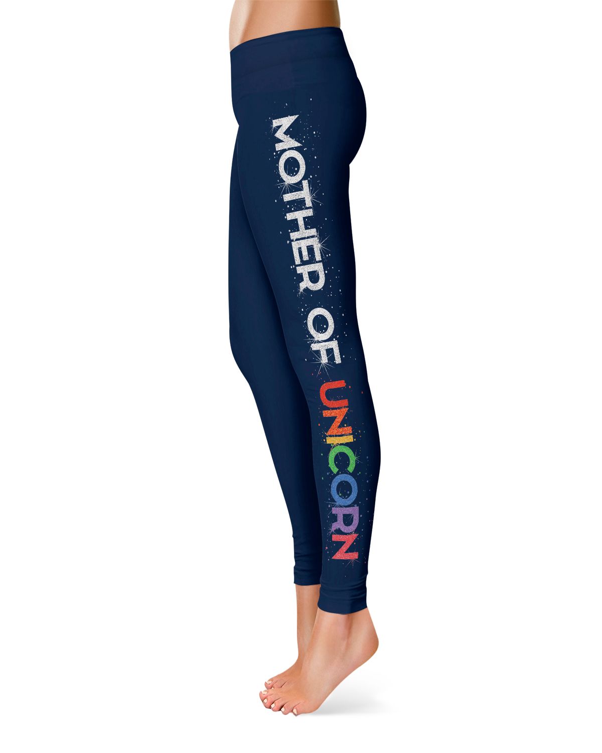 Mother Of Unicorn Navy Leggings - Wimziy&Co.