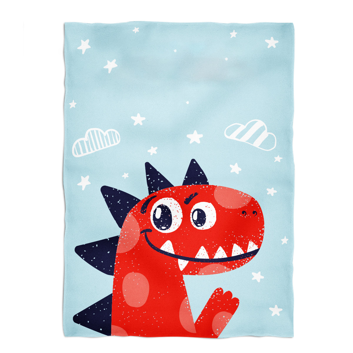 Dinosaurs Name Light Blue Minky Blanket 38 x 47 - Wimziy&Co.