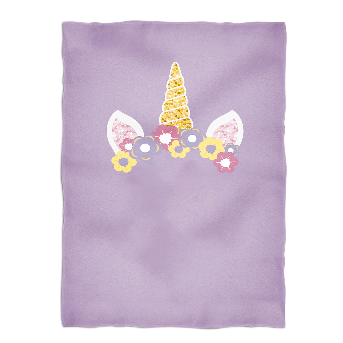 Unicorn Crown Monogram Purple Fleece Blanket 40 x 58 - Wimziy&Co.