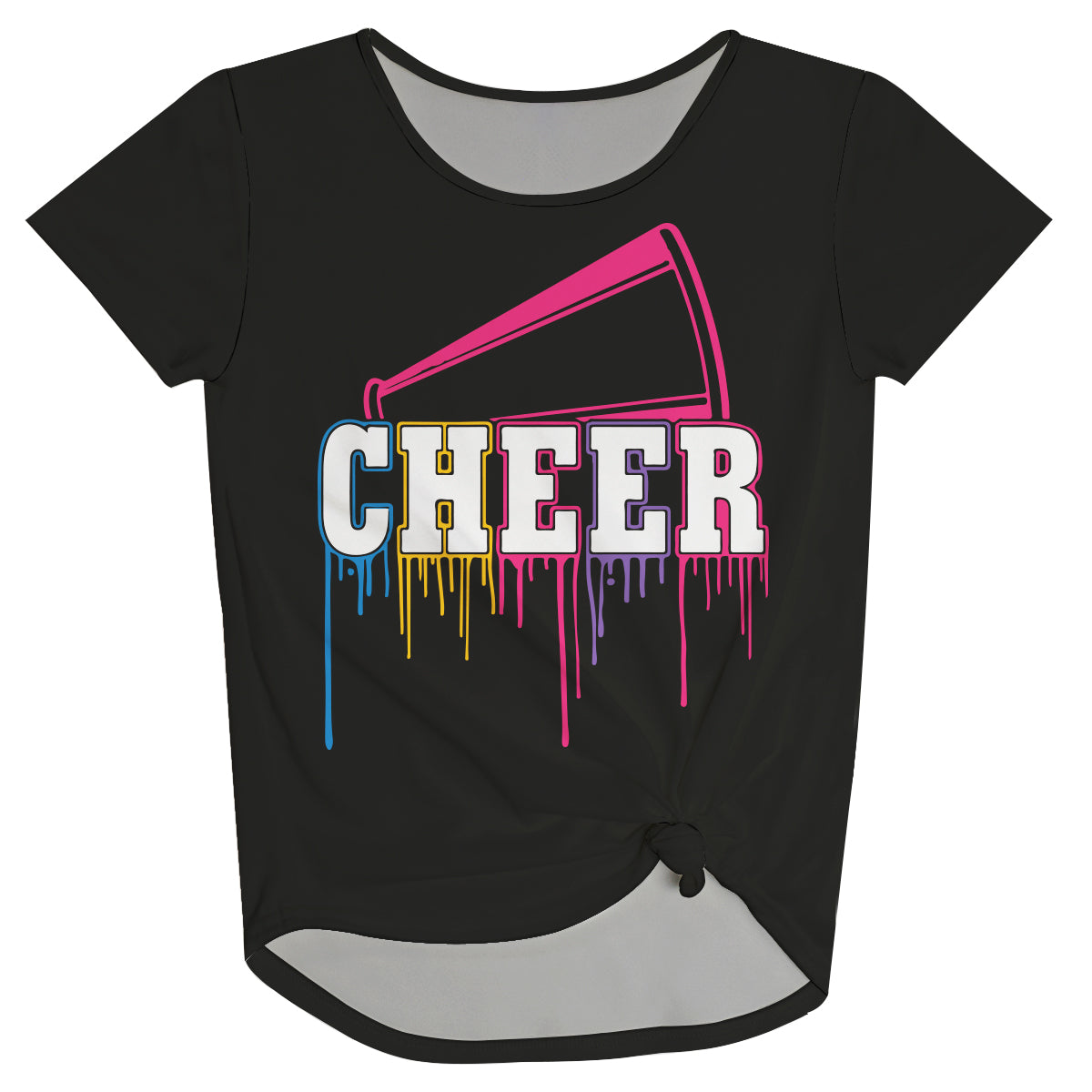 Cheer Black Knot Top