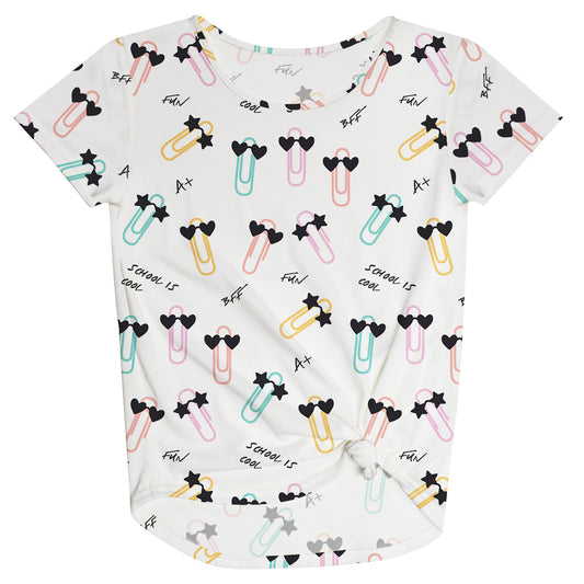 Cool Clips White Knot Top