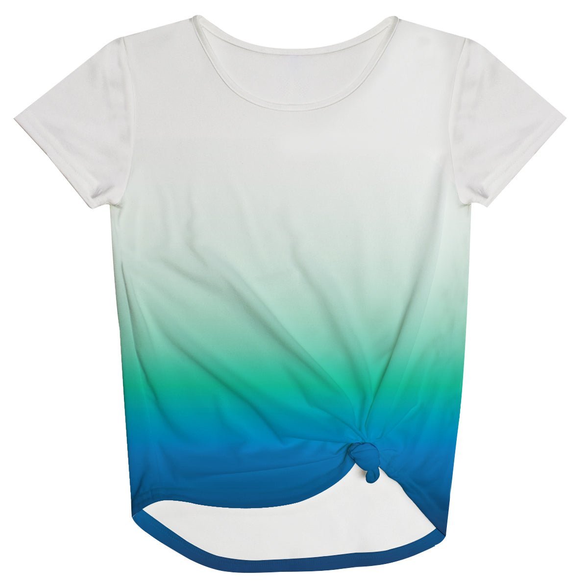 Degrade White And Aqua Knot Top