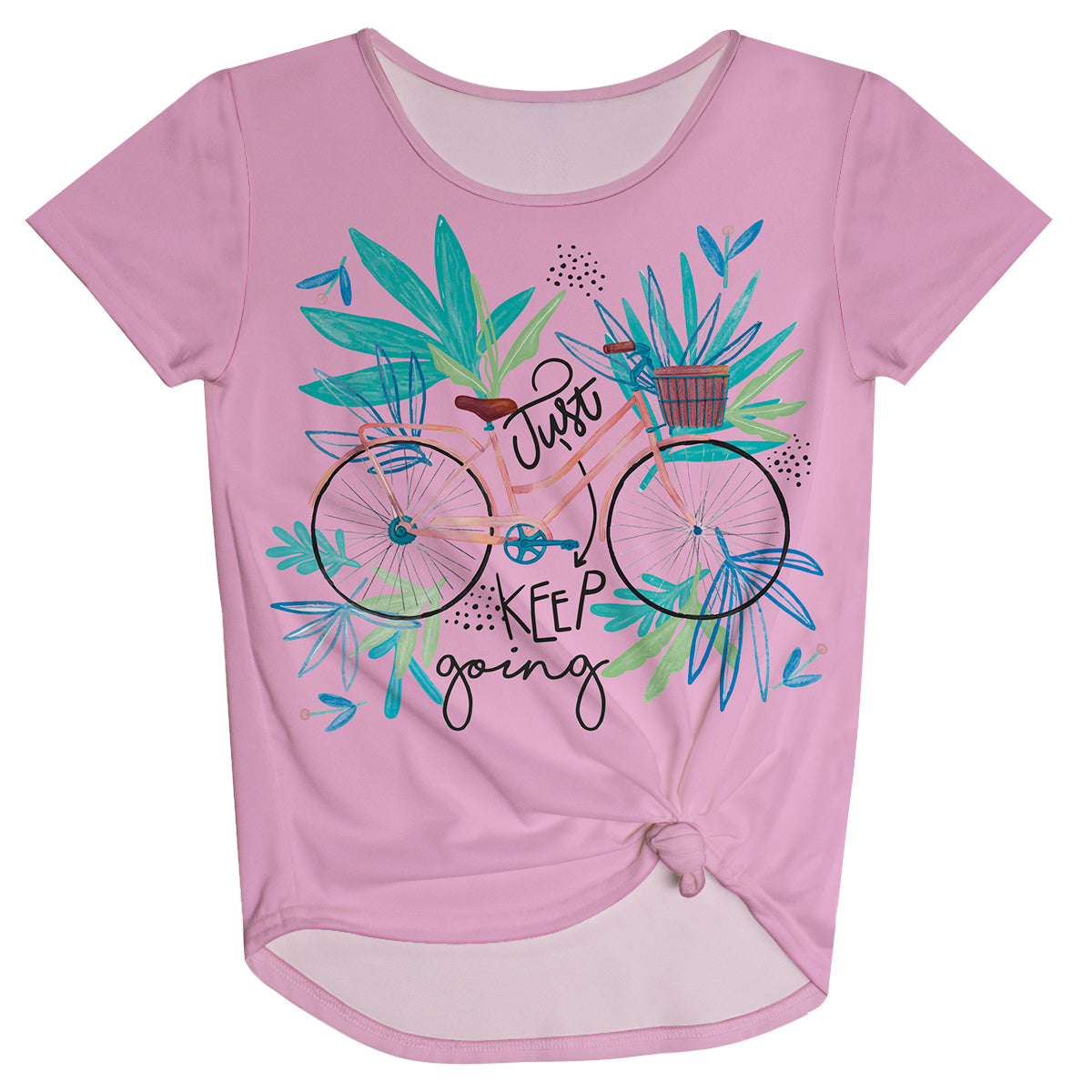 Just Keep Going Pink Knot Top